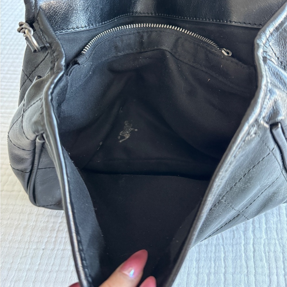 ZARA Black Quilted Crossbody Bag Chain Strap Detachable Adjustable Silver HW - Picture 5 of 6